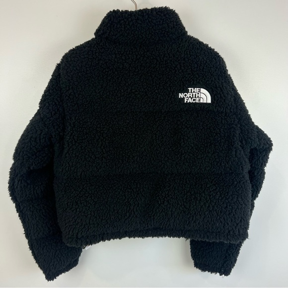 NWT Women’s High Pile Nuptse Jacket Sherpa The North face black medium m - Picture 5 of 16